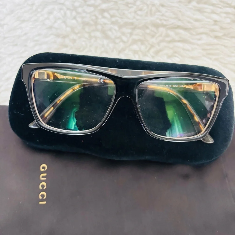 Gucci GG3545 Black/Tortoise Unisex Eyeglasses Frame Only w/ Case/Dustbag